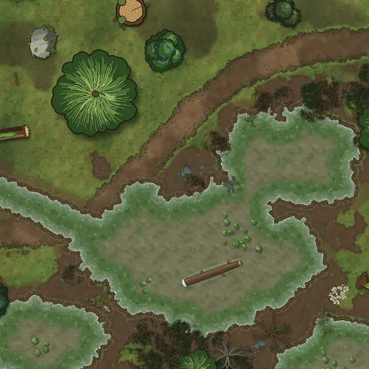 Battlemap of a swamp